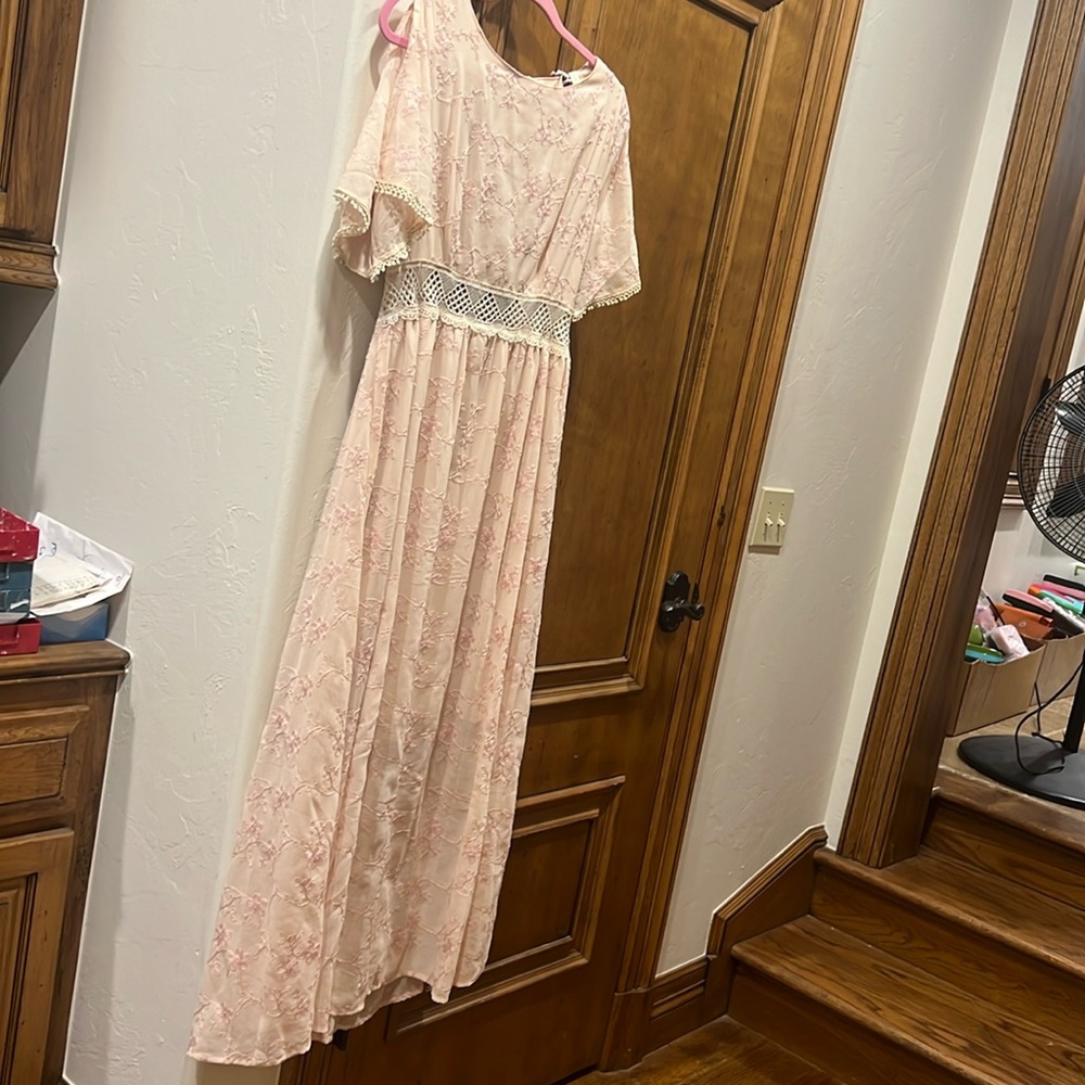 Long open back maxi dress